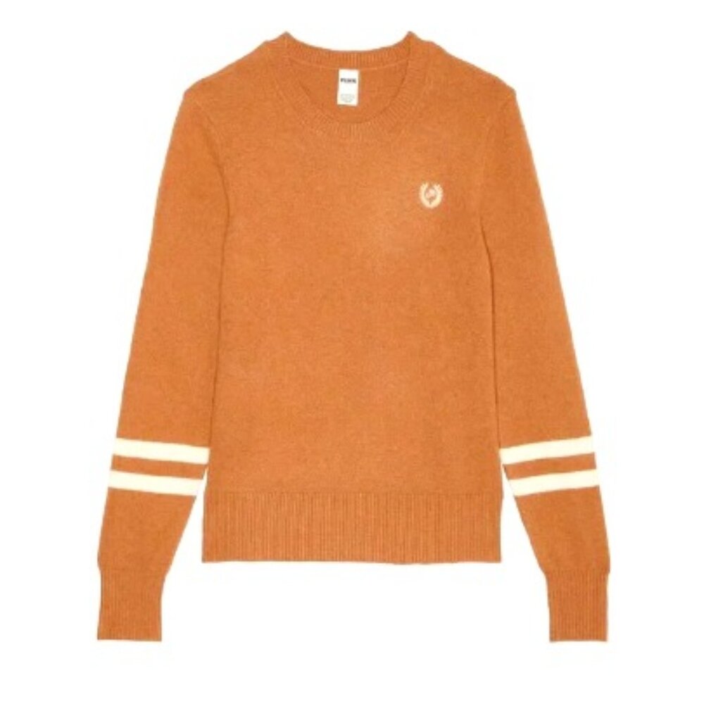 Victoria's Secret PINK Collegiate Sweater In Toffee Size XXL NWT